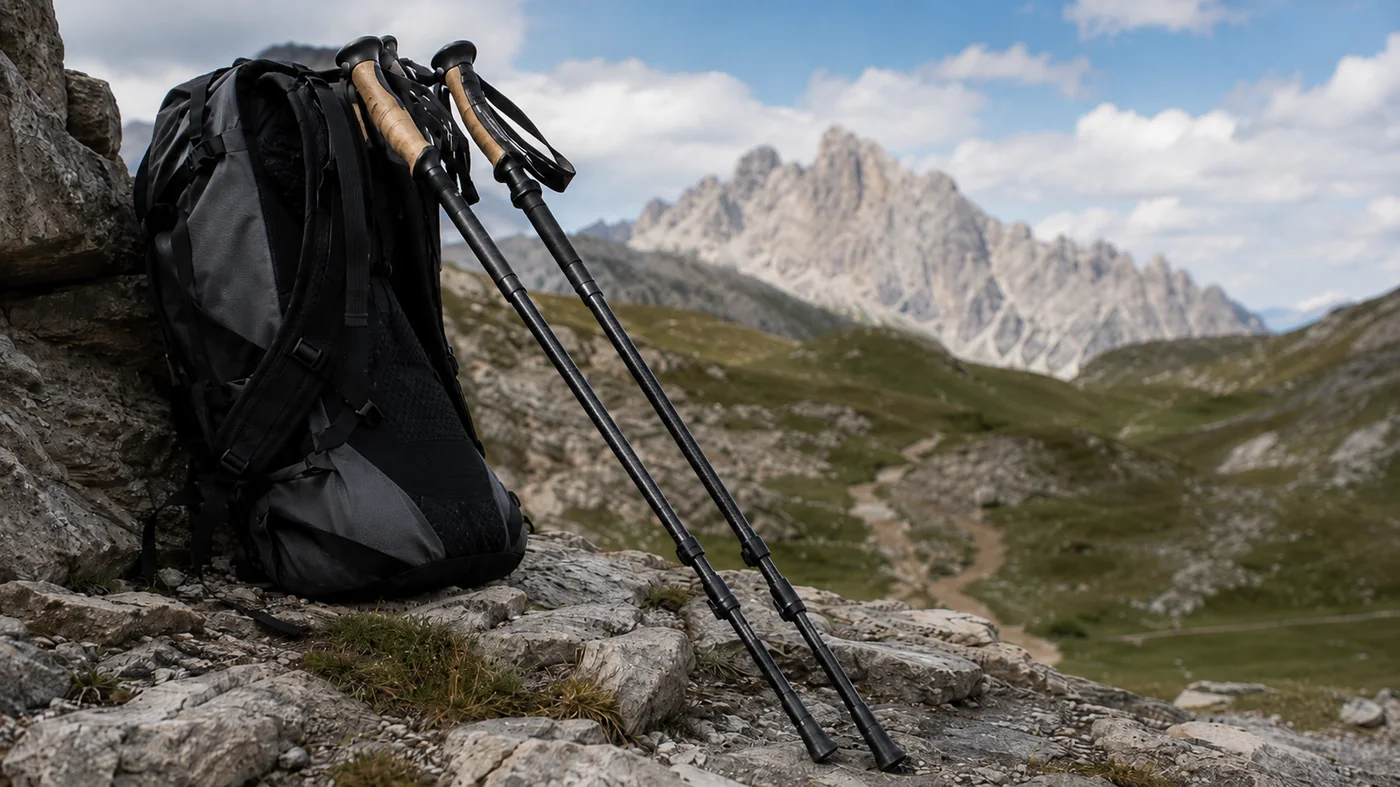 Leichte Trekkingstöcke aus Carbon
